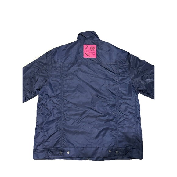 PRPS x Jim Jones Contrast Nylon Jacket Men’s Large Navy, Pink & White Stripes - Picture 5 of 7